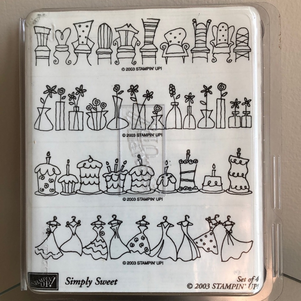 New STAMPIN UP! Simply Sweet 4-piece set
